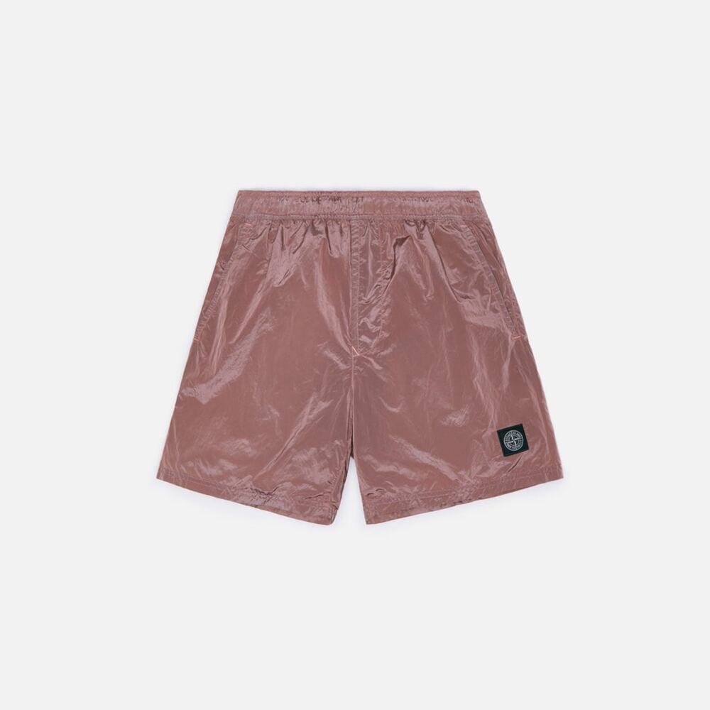 Stone Island Nylon Metal Garment Dyed Swim Shorts Rose Quartz- L